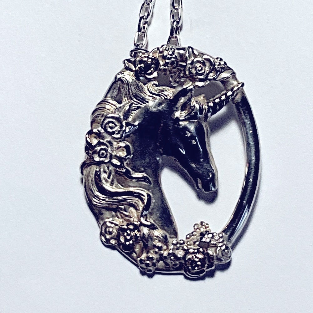 Sterling Gorham Unicorn Pendant Necklace - Picture 3 of 8